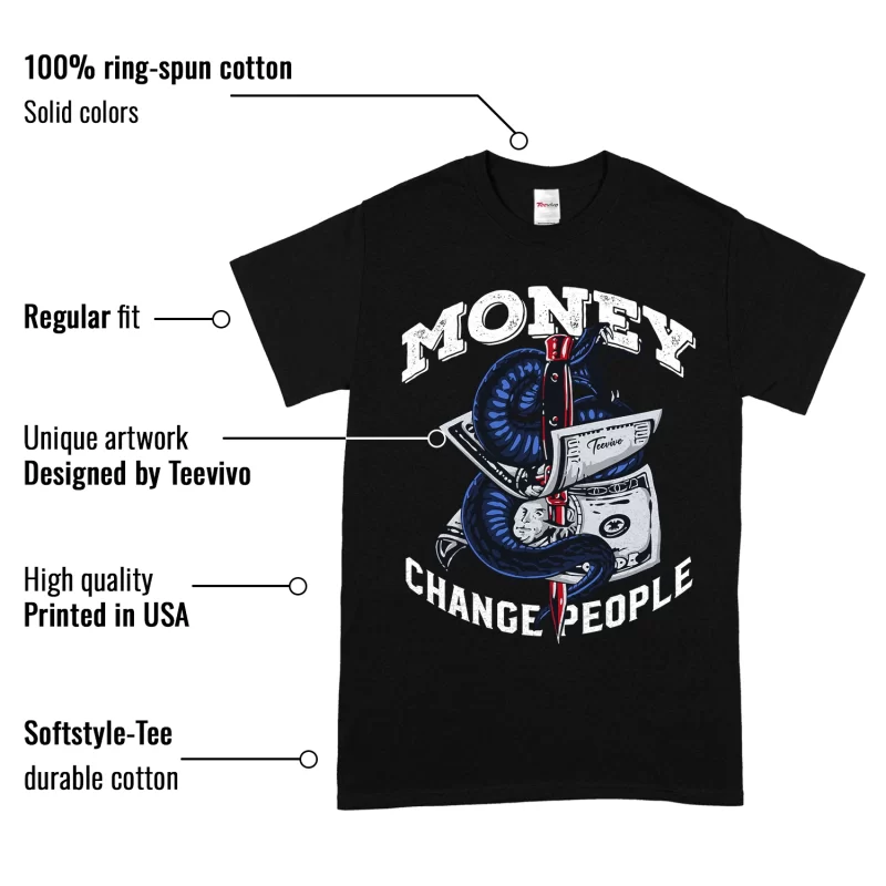 TeeVivo T-Shirt Match Air Jordan 6 Retro Olympic Money change people – Air Jordan 6 Shirt, AJ6 Shirt