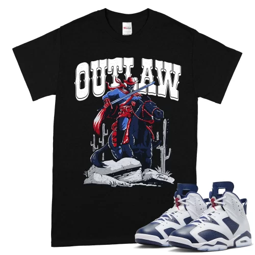 TeeVivo T-Shirt Match Air Jordan 6 Retro Olympic Outlaw – Air Jordan 6 Shirt, AJ6 Shirt