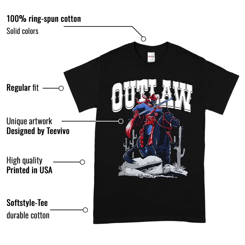 TeeVivo T-Shirt Match Air Jordan 6 Retro Olympic Outlaw – Air Jordan 6 Shirt, AJ6 Shirt
