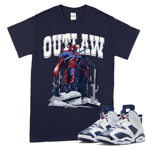 TeeVivo T-Shirt Match Air Jordan 6 Retro Olympic Outlaw – Air Jordan 6 Shirt, AJ6 Shirt