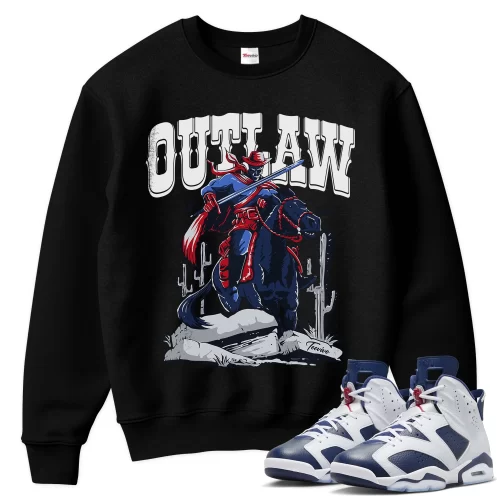 TeeVivo Sweatshirt Match Air Jordan 6 Retro Olympic Outlaw – Air Jordan 6 Sweatshirt, AJ6 Sweatshirt