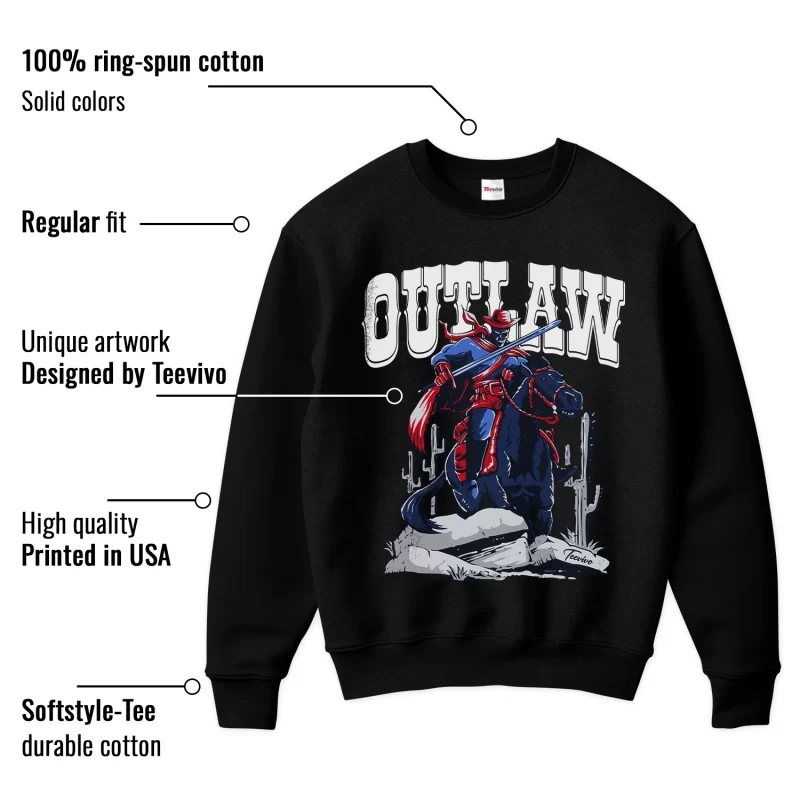 TeeVivo Sweatshirt Match Air Jordan 6 Retro Olympic Outlaw – Air Jordan 6 Sweatshirt, AJ6 Sweatshirt