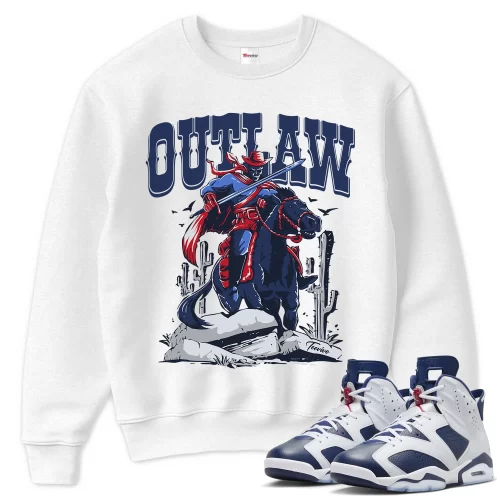 TeeVivo Sweatshirt Match Air Jordan 6 Retro Olympic Outlaw – Air Jordan 6 Sweatshirt, AJ6 Sweatshirt