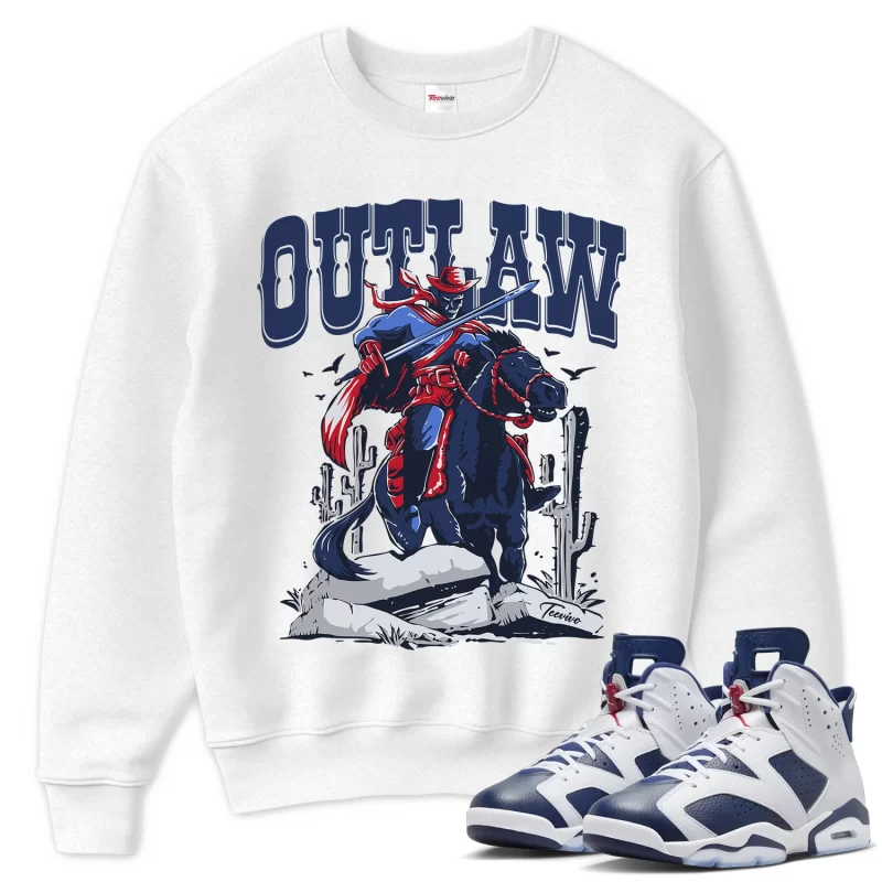TeeVivo Sweatshirt Match Air Jordan 6 Retro Olympic Outlaw – Air Jordan 6 Sweatshirt, AJ6 Sweatshirt