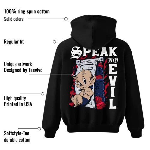 TeeVivo Hoodie Match Air Jordan 6 Retro Olympic Speak no evil – Air Jordan 6 Hoodie, AJ6 Hoodie