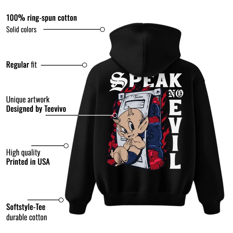 TeeVivo Hoodie Match Air Jordan 6 Retro Olympic Speak no evil – Air Jordan 6 Hoodie, AJ6 Hoodie