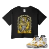 TeeVivo Crop Top Match Air Jordan 6 Retro Yellow Ochre Awake – Air Jordan 6 Crop Top, AJ6 Crop Top