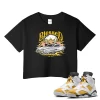 TeeVivo Crop Top Match Air Jordan 6 Retro Yellow Ochre Blessed – Air Jordan 6 Crop Top, AJ6 Crop Top
