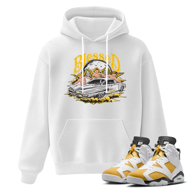 TeeVivo Hoodie Match Air Jordan 6 Retro Yellow Ochre Blessed – Air Jordan 6 Hoodie, AJ6 Hoodie