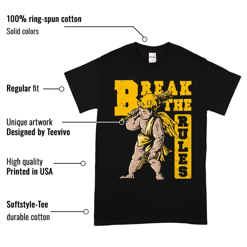 TeeVivo T-Shirt Match Air Jordan 6 Retro Yellow Ochre Break the rules – Air Jordan 6 Shirt, AJ6 Shirt