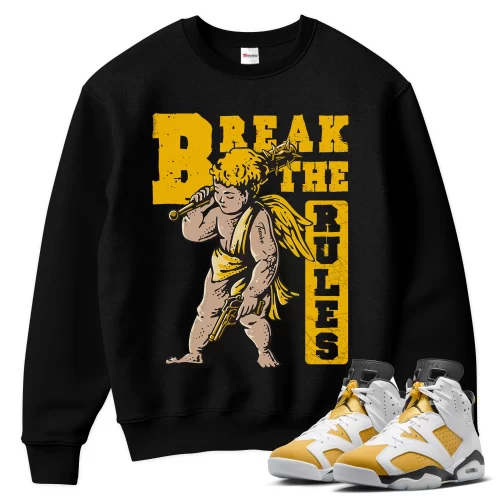 TeeVivo Sweatshirt Match Air Jordan 6 Retro Yellow Ochre Break the rules – Air Jordan 6 Sweatshirt, AJ6 Sweatshirt