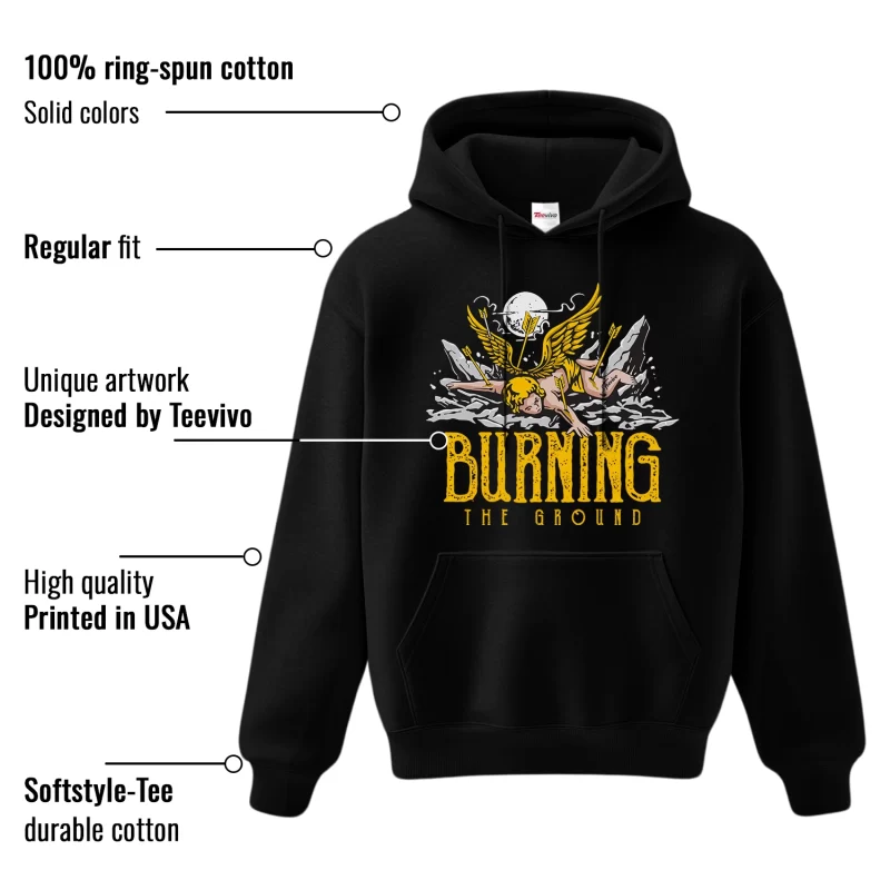 TeeVivo Hoodie Match Air Jordan 6 Retro Yellow Ochre Burning the ground – Air Jordan 6 Hoodie, AJ6 Hoodie