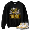 TeeVivo Sweatshirt Match Air Jordan 6 Retro Yellow Ochre Burning the ground – Air Jordan 6 Sweatshirt, AJ6 Sweatshirt