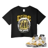 TeeVivo Crop Top Match Air Jordan 6 Retro Yellow Ochre Crime – Air Jordan 6 Crop Top, AJ6 Crop Top