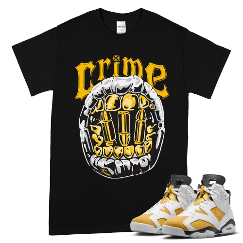 TeeVivo T-Shirt Match Air Jordan 6 Retro Yellow Ochre Crime – Air Jordan 6 Shirt, AJ6 Shirt