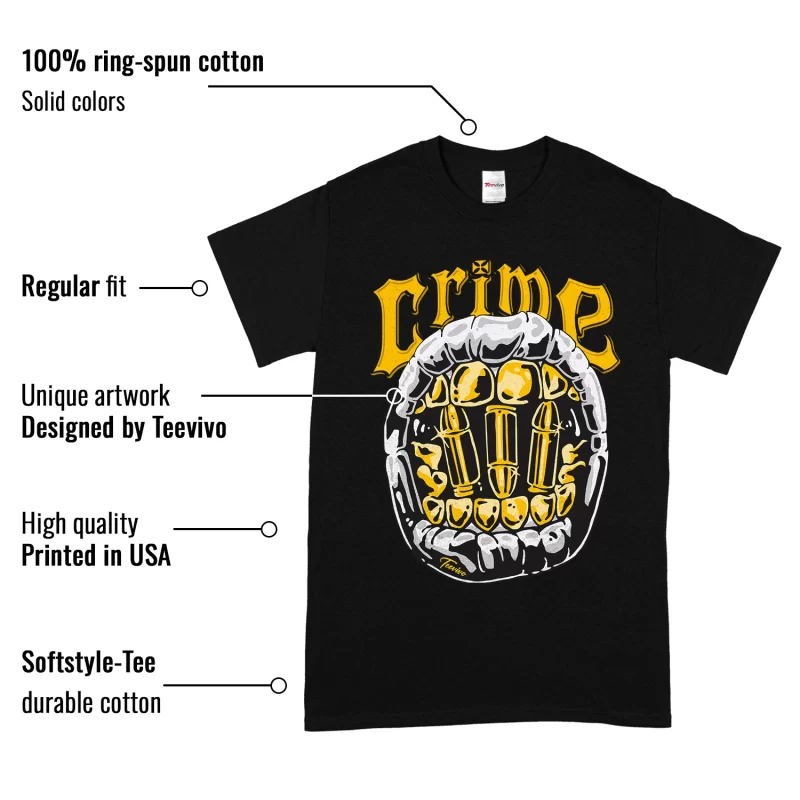 TeeVivo T-Shirt Match Air Jordan 6 Retro Yellow Ochre Crime – Air Jordan 6 Shirt, AJ6 Shirt