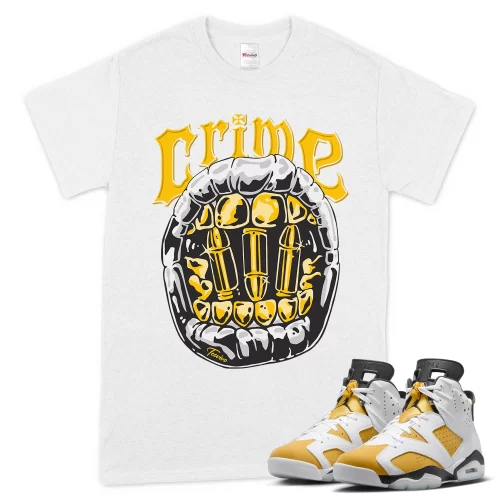 TeeVivo T-Shirt Match Air Jordan 6 Retro Yellow Ochre Crime – Air Jordan 6 Shirt, AJ6 Shirt