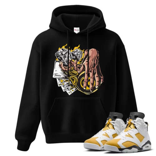 TeeVivo Hoodie Match Air Jordan 6 Retro Yellow Ochre Gambling – Air Jordan 6 Hoodie, AJ6 Hoodie