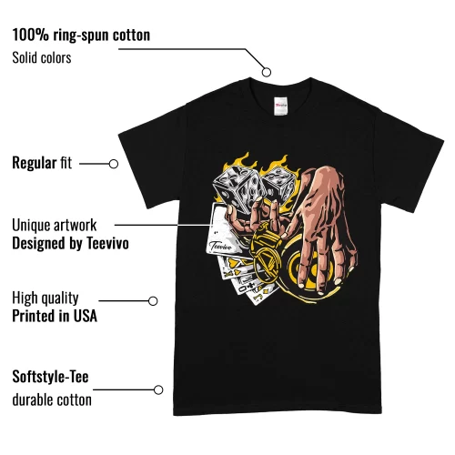 TeeVivo T-Shirt Match Air Jordan 6 Retro Yellow Ochre Gambling – Air Jordan 6 Shirt, AJ6 Shirt