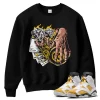 TeeVivo Sweatshirt Match Air Jordan 6 Retro Yellow Ochre Gambling – Air Jordan 6 Sweatshirt, AJ6 Sweatshirt