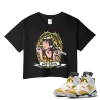 TeeVivo Crop Top Match Air Jordan 6 Retro Yellow Ochre God Daaamn – Air Jordan 6 Crop Top, AJ6 Crop Top