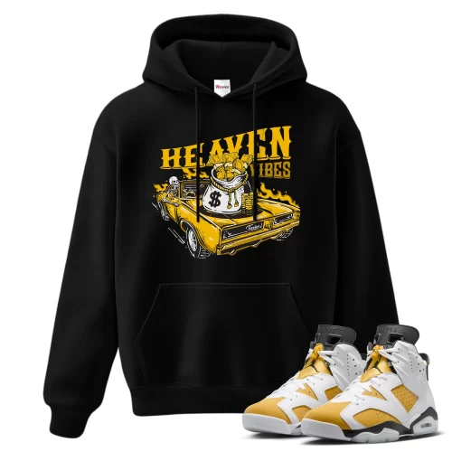 TeeVivo Hoodie Match Air Jordan 6 Retro Yellow Ochre Heaven vibes – Air Jordan 6 Hoodie, AJ6 Hoodie
