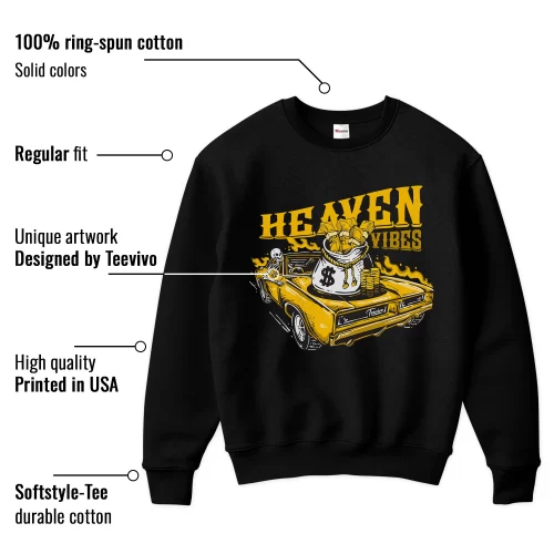 TeeVivo Sweatshirt Match Air Jordan 6 Retro Yellow Ochre Heaven vibes – Air Jordan 6 Sweatshirt, AJ6 Sweatshirt