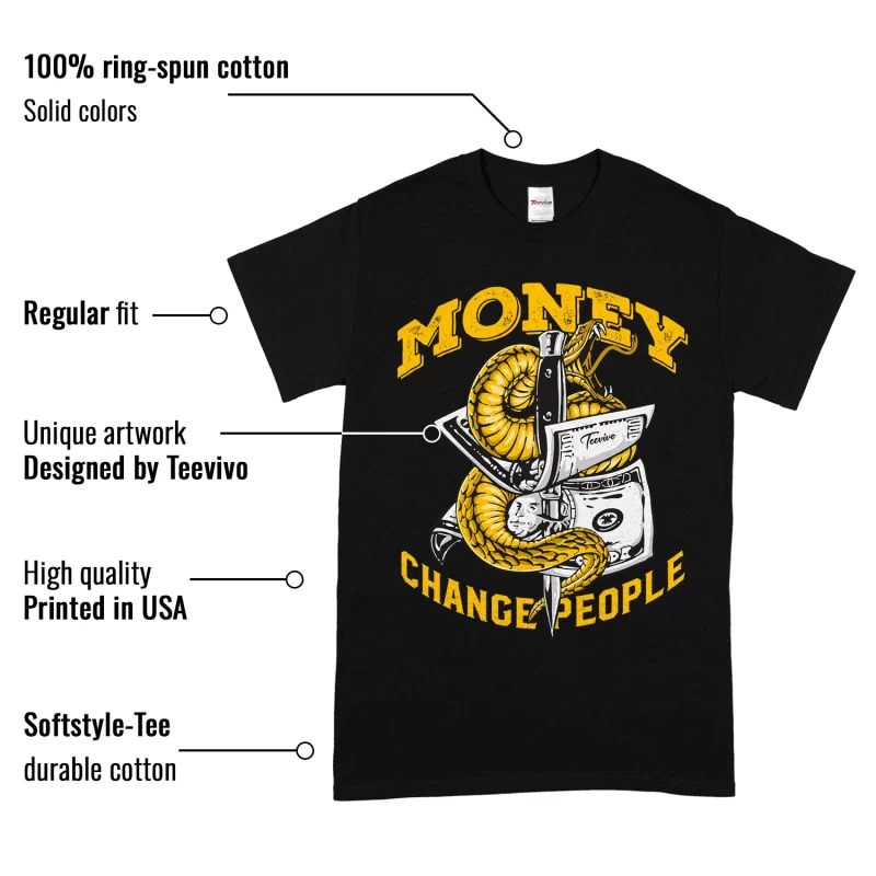 TeeVivo T-Shirt Match Air Jordan 6 Retro Yellow Ochre Money change people – Air Jordan 6 Shirt, AJ6 Shirt