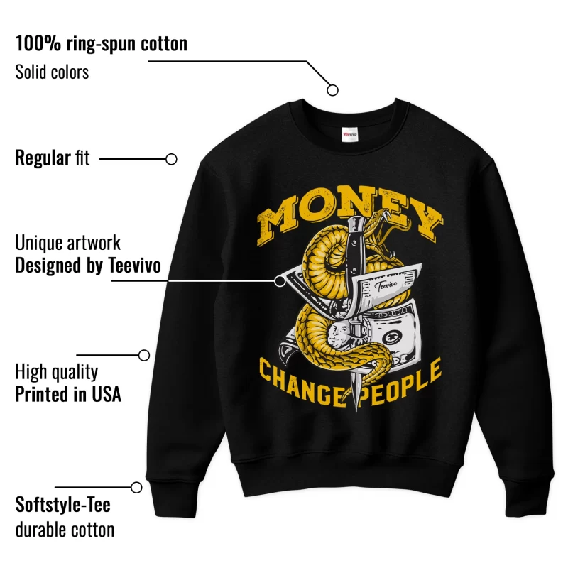 TeeVivo Sweatshirt Match Air Jordan 6 Retro Yellow Ochre Money change people – Air Jordan 6 Sweatshirt, AJ6 Sweatshirt