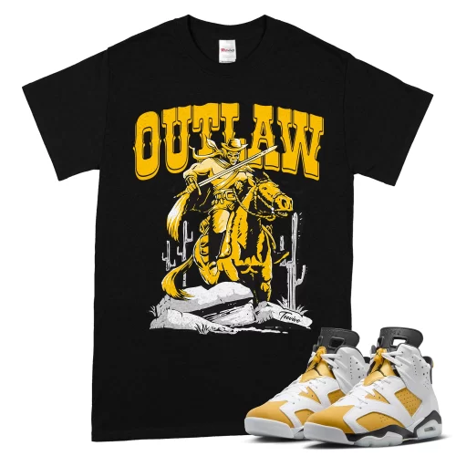 TeeVivo T-Shirt Match Air Jordan 6 Retro Yellow Ochre Outlaw – Air Jordan 6 Shirt, AJ6 Shirt