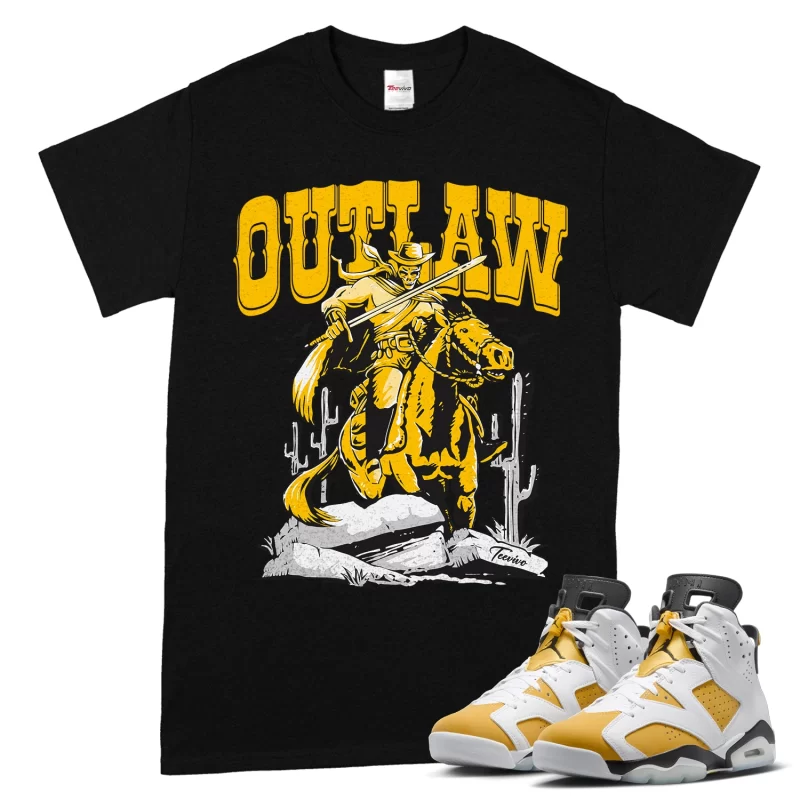 TeeVivo T-Shirt Match Air Jordan 6 Retro Yellow Ochre Outlaw – Air Jordan 6 Shirt, AJ6 Shirt