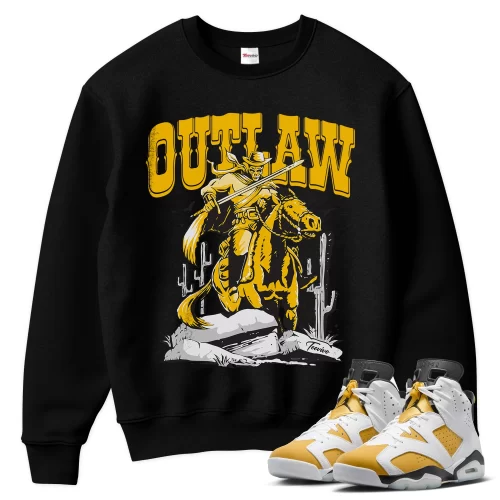 TeeVivo Sweatshirt Match Air Jordan 6 Retro Yellow Ochre Outlaw – Air Jordan 6 Sweatshirt, AJ6 Sweatshirt