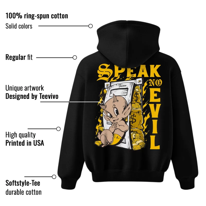 TeeVivo Hoodie Match Air Jordan 6 Retro Yellow Ochre Speak no evil – Air Jordan 6 Hoodie, AJ6 Hoodie