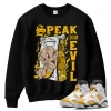 TeeVivo Sweatshirt Match Air Jordan 6 Retro Yellow Ochre Speak no evil – Air Jordan 6 Sweatshirt, AJ6 Sweatshirt