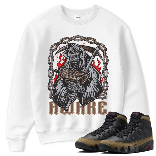 TeeVivo Sweatshirt Match Air Jordan 9 Retro Olive Awake – Air Jordan 9 Sweatshirt, AJ9 Sweatshirt