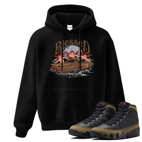 TeeVivo Hoodie Match Air Jordan 9 Retro Olive Blessed – Air Jordan 9 Hoodie, AJ9 Hoodie