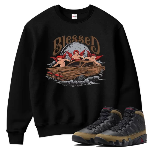 TeeVivo Sweatshirt Match Air Jordan 9 Retro Olive Blessed – Air Jordan 9 Sweatshirt, AJ9 Sweatshirt