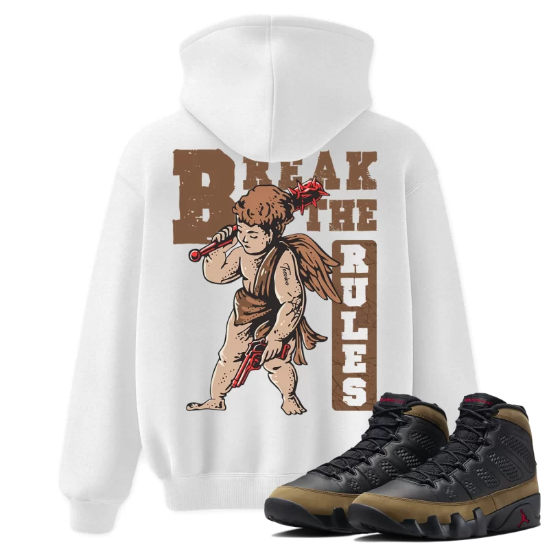 TeeVivo Hoodie Match Air Jordan 9 Retro Olive Break the rules – Air Jordan 9 Hoodie, AJ9 Hoodie