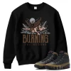 TeeVivo Sweatshirt Match Air Jordan 9 Retro Olive Burning the ground – Air Jordan 9 Sweatshirt, AJ9 Sweatshirt
