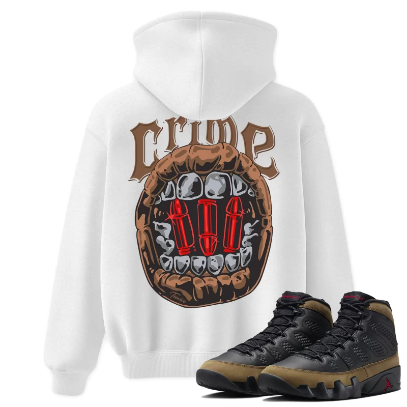 TeeVivo Hoodie Match Air Jordan 9 Retro Olive Crime – Air Jordan 9 Hoodie, AJ9 Hoodie