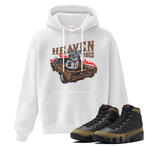 TeeVivo Hoodie Match Air Jordan 9 Retro Olive Heaven vibes – Air Jordan 9 Hoodie, AJ9 Hoodie