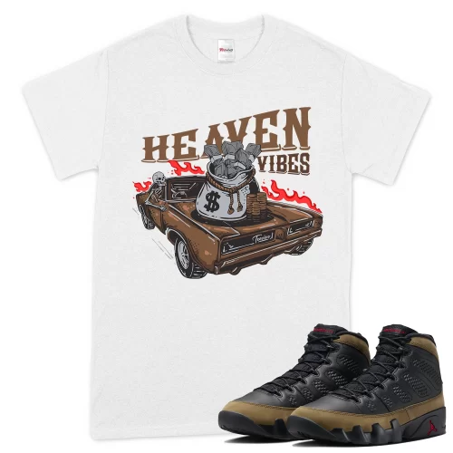 TeeVivo T-Shirt Match Air Jordan 9 Retro Olive Heaven vibes – Air Jordan 9 Shirt, AJ9 Shirt