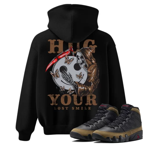 TeeVivo Hoodie Match Air Jordan 9 Retro Olive Hug your lost smile – Air Jordan 9 Hoodie, AJ9 Hoodie
