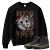 TeeVivo Sweatshirt Match Air Jordan 9 Retro Olive Hug your lost smile – Air Jordan 9 Sweatshirt, AJ9 Sweatshirt