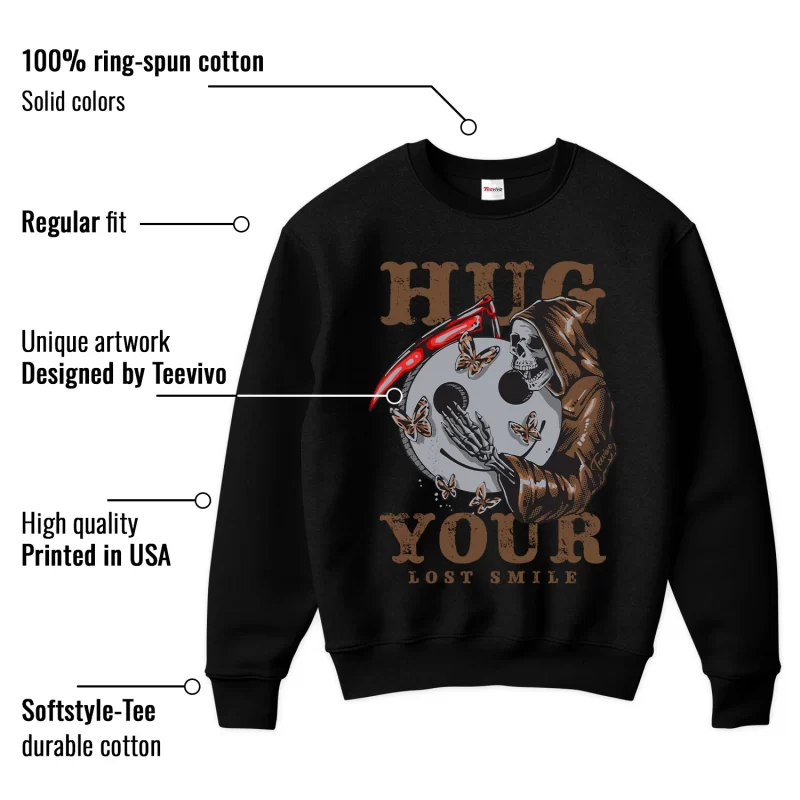 TeeVivo Sweatshirt Match Air Jordan 9 Retro Olive Hug your lost smile – Air Jordan 9 Sweatshirt, AJ9 Sweatshirt