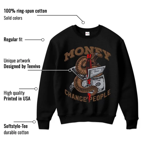 TeeVivo Sweatshirt Match Air Jordan 9 Retro Olive Money change people – Air Jordan 9 Sweatshirt, AJ9 Sweatshirt