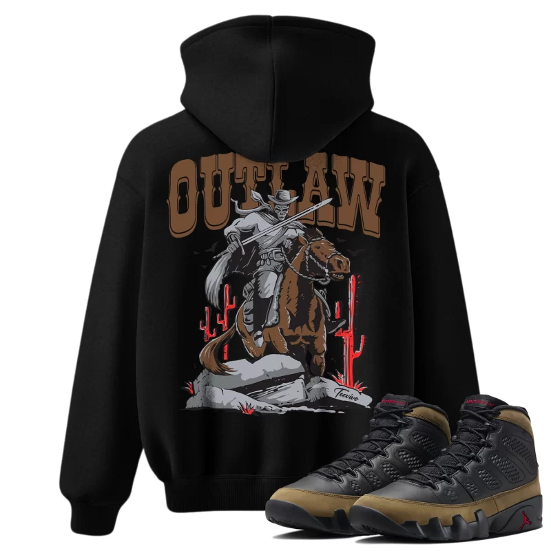 TeeVivo Hoodie Match Air Jordan 9 Retro Olive Outlaw – Air Jordan 9 Hoodie, AJ9 Hoodie
