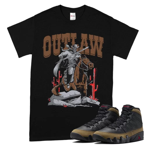 TeeVivo T-Shirt Match Air Jordan 9 Retro Olive Outlaw – Air Jordan 9 Shirt, AJ9 Shirt
