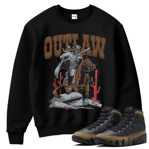 TeeVivo Sweatshirt Match Air Jordan 9 Retro Olive Outlaw – Air Jordan 9 Sweatshirt, AJ9 Sweatshirt