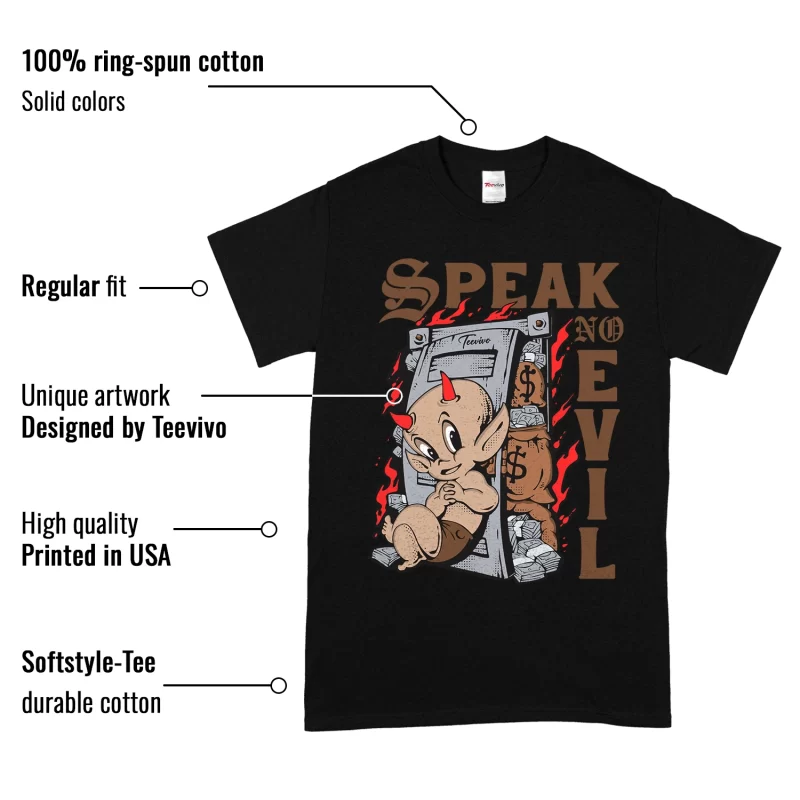 TeeVivo T-Shirt Match Air Jordan 9 Retro Olive Speak no evil – Air Jordan 9 Shirt, AJ9 Shirt